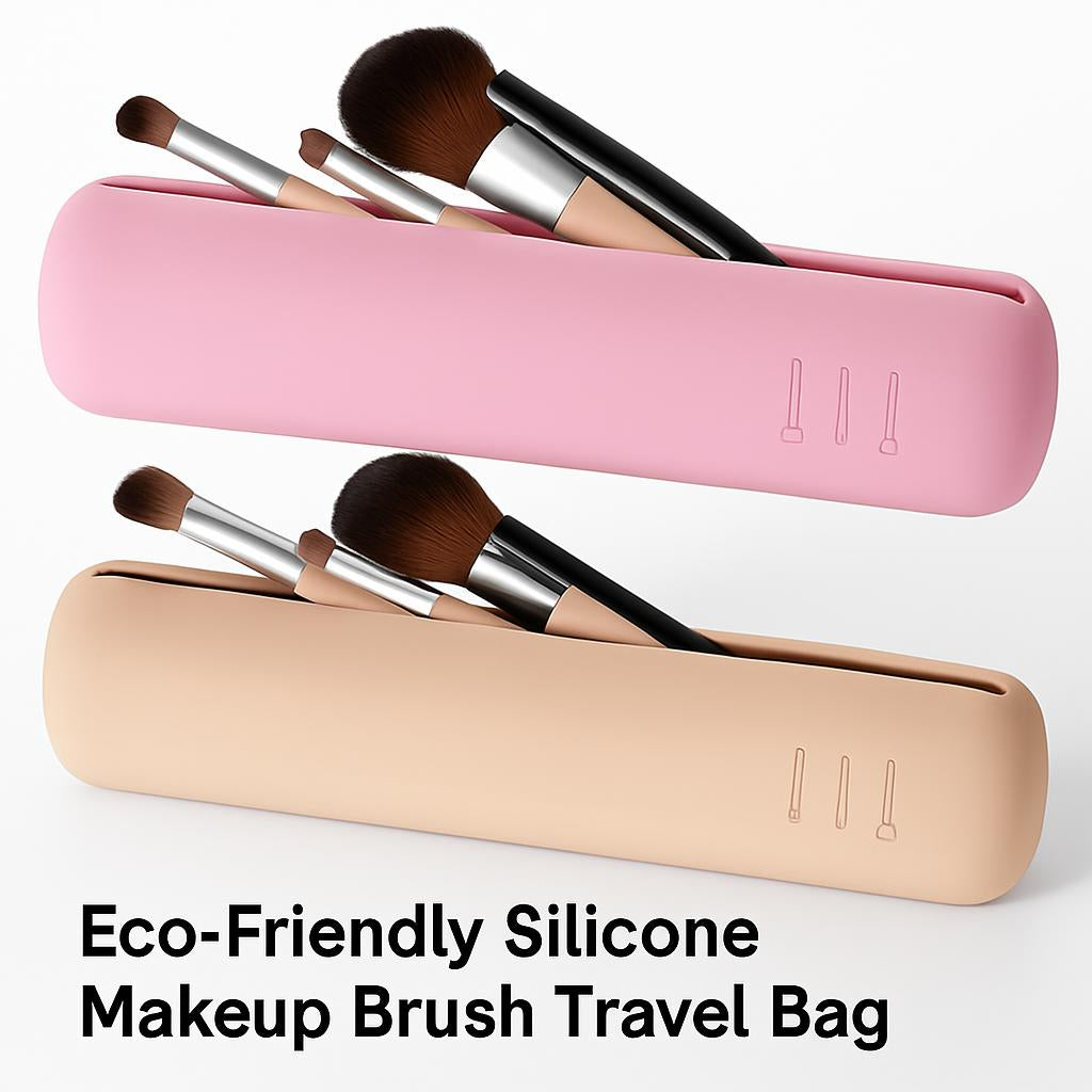 Eco-Friendly Silicone Makeup Brush Travel Bag