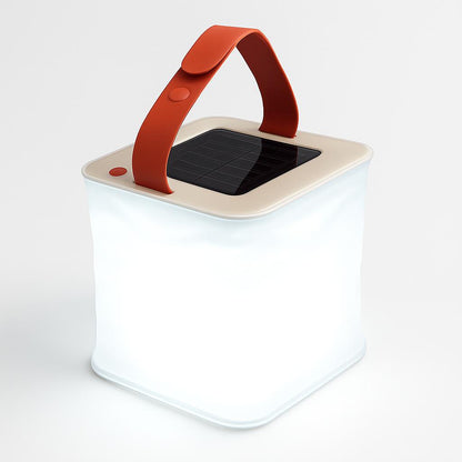 Solar Cube Lantern with Orange Handle