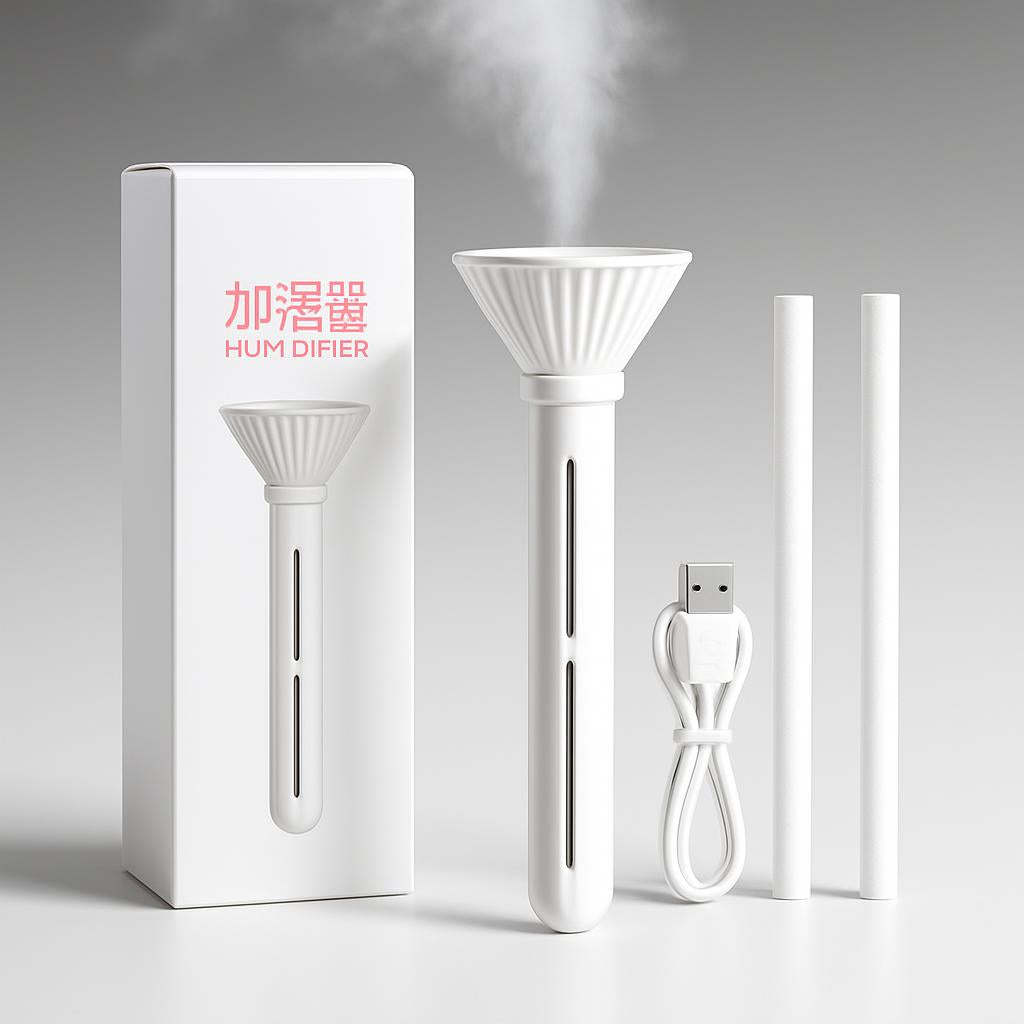 Portable Cylindrical Humidifier for Enhanced Air Quality