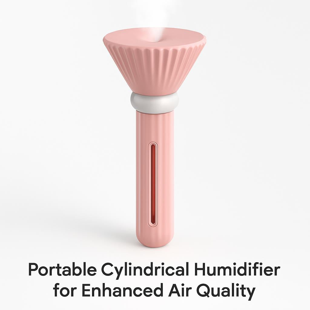Portable Cylindrical Humidifier for Enhanced Air Quality