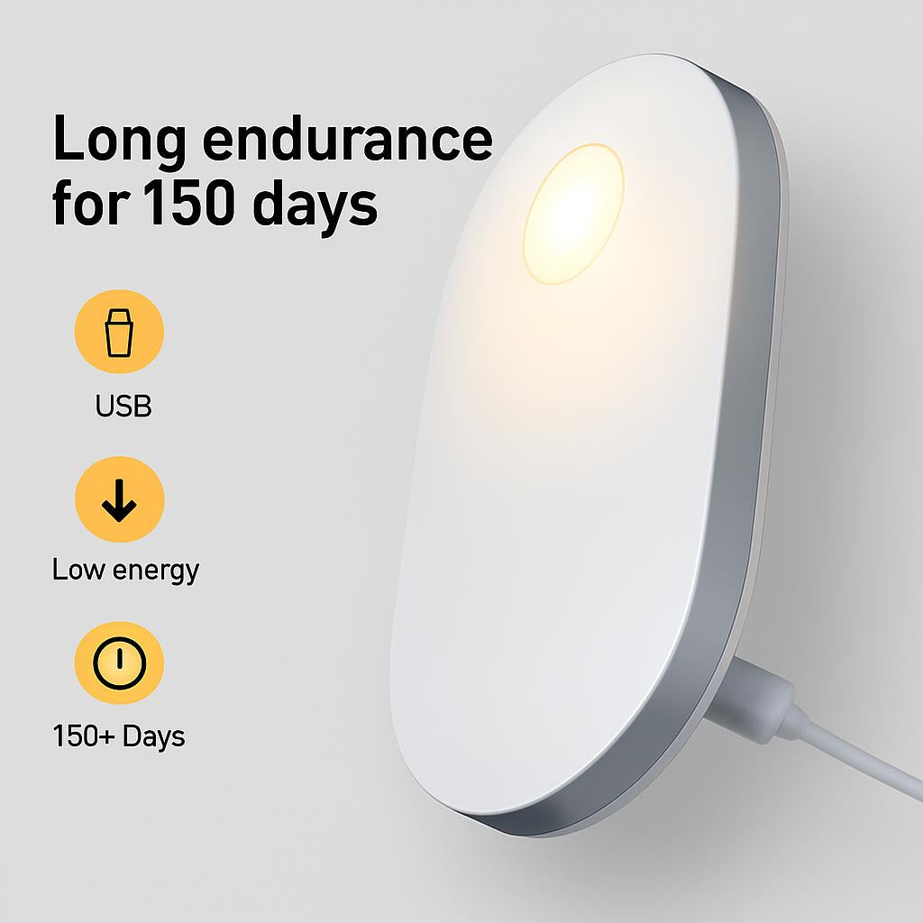 Energy-Efficient LED Induction Night Light - Soft Warm White