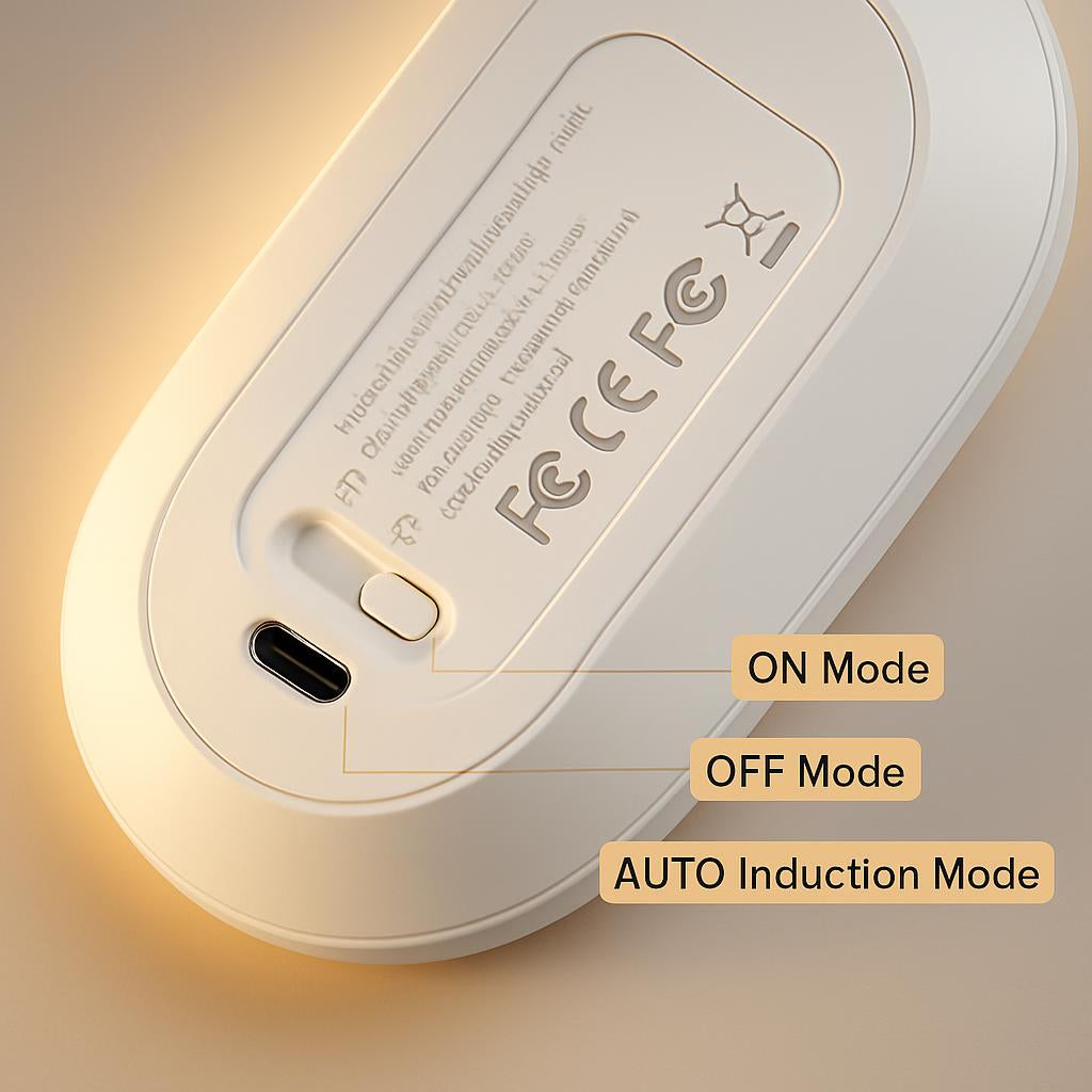 Energy-Efficient LED Induction Night Light - Soft Warm White