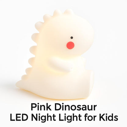 Pink Dinosaur LED Night Light for Kids