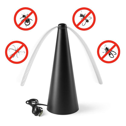 Whisper-Quiet USB Rechargeable Fly-Repellent Fan for Eco-Friendly Pest Control