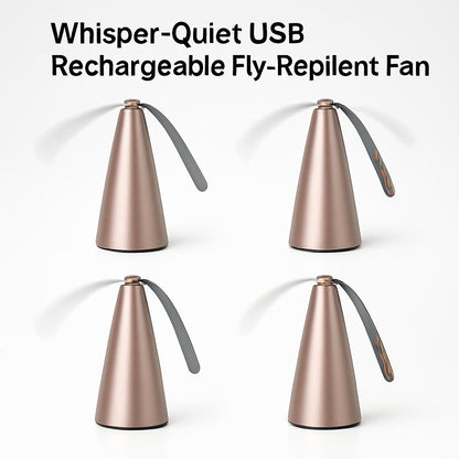 Whisper-Quiet USB Rechargeable Fly-Repellent Fan for Eco-Friendly Pest Control
