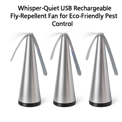 Whisper-Quiet USB Rechargeable Fly-Repellent Fan for Eco-Friendly Pest Control