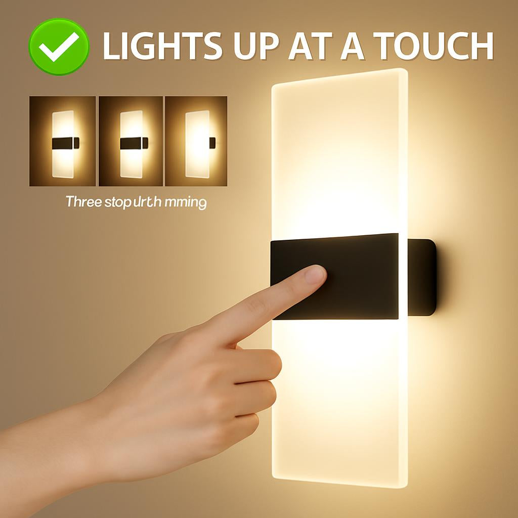 Rechargeable Touch Dimming Wall Light with Black Band