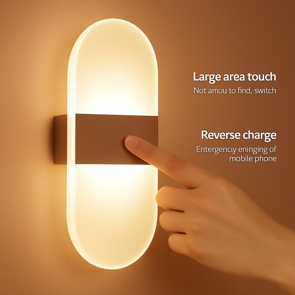 Eco-Friendly Rechargeable Touch Dimming Wall Lamp