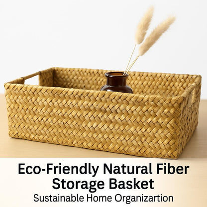 Eco-Friendly Natural Fiber Storage Baskets - Sustainable Home Organization
