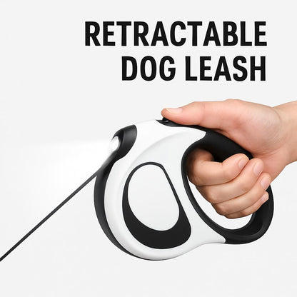 Retractable Dog Leash with Built-in Flashlight for Safe Night Walks