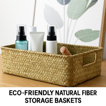 Eco-Friendly Natural Fiber Storage Baskets - Sustainable Home Organization