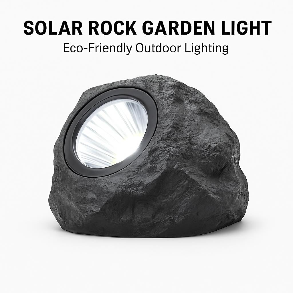 Solar Rock Garden Light blending with outdoor environment