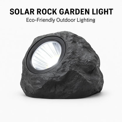 Solar Rock Garden Light blending with outdoor environment