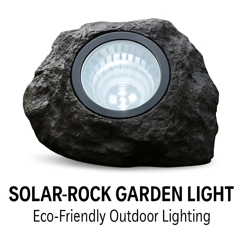 Solar Rock Garden Light - Eco-Friendly Outdoor Lighting
