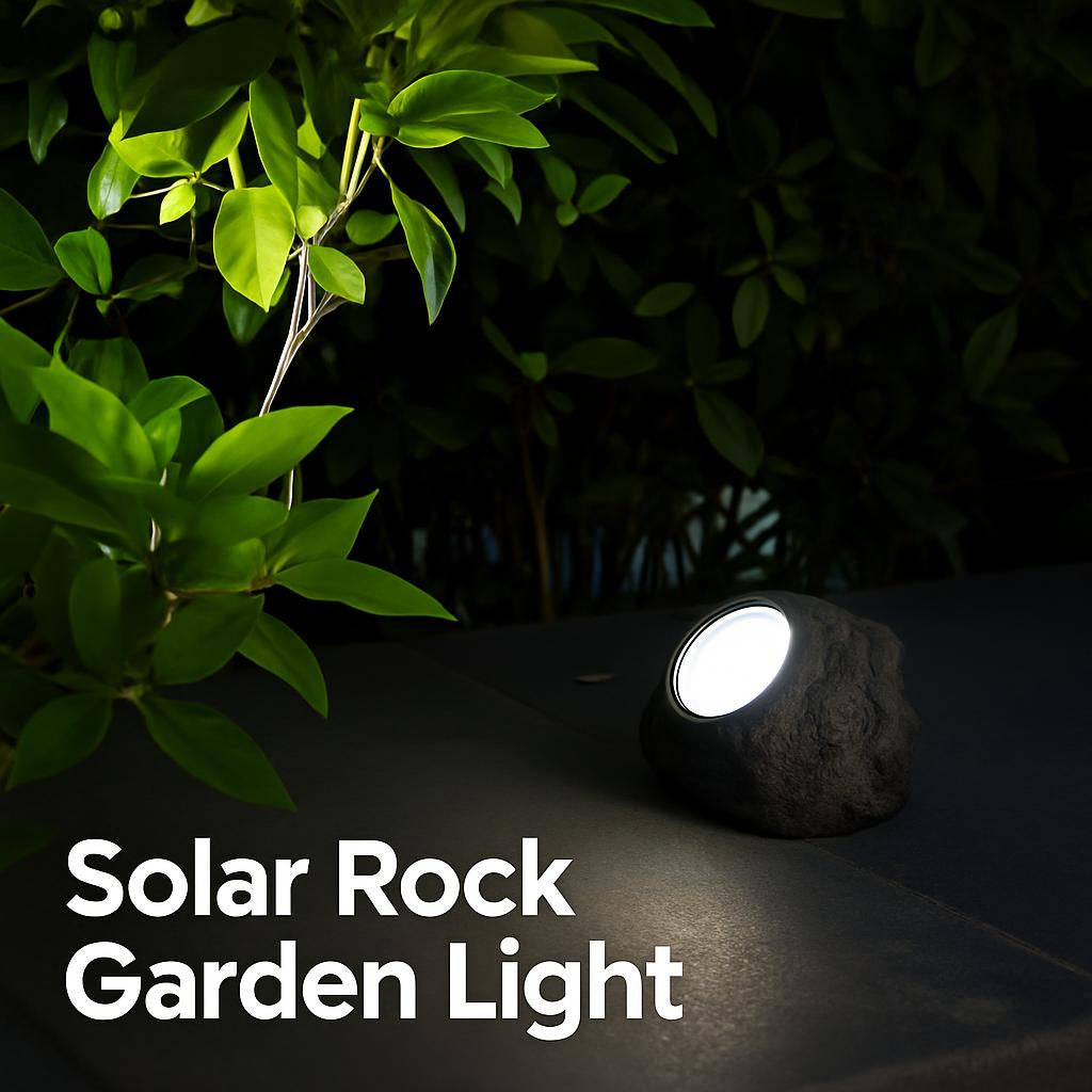Solar Rock Garden Light - Eco-Friendly Outdoor Lighting