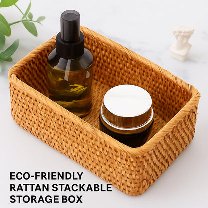 Eco-Friendly Rattan Stackable Storage Box
