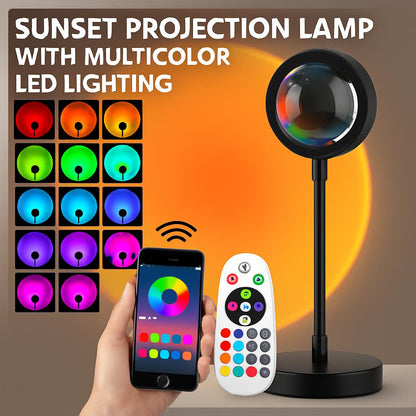 Sunset Projection Lamp with Multicolor LED Lighting