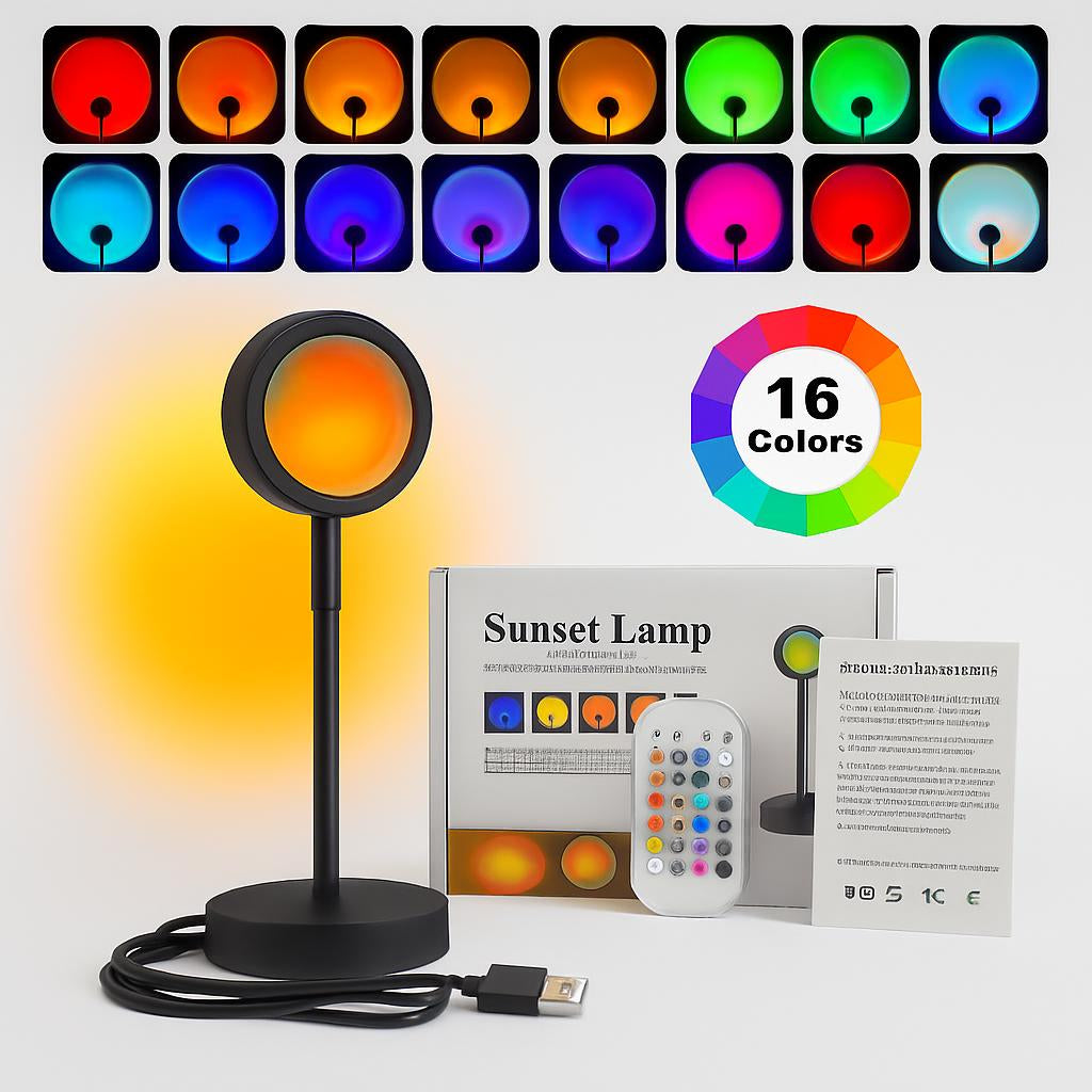 Sunset Projection Lamp with Multicolor LED Lighting