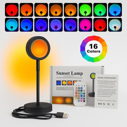 Sunset Projection Lamp with Multicolor LED Lighting