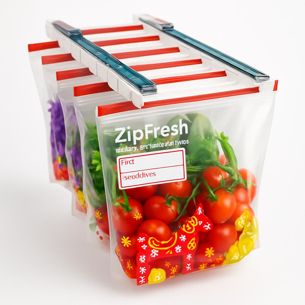 Eco-Friendly ZipHolder Bag Organizer for Sustainable Kitchen Storage