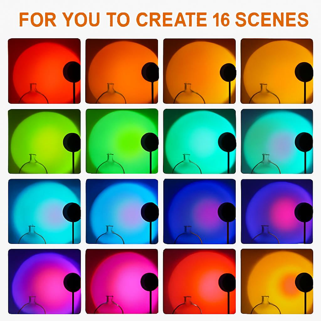 Sunset Projection Lamp with Multicolor LED Lighting