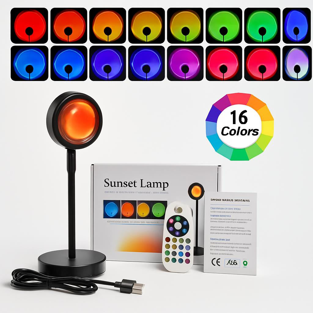 Sunset Projection Lamp with Multicolor LED Lighting