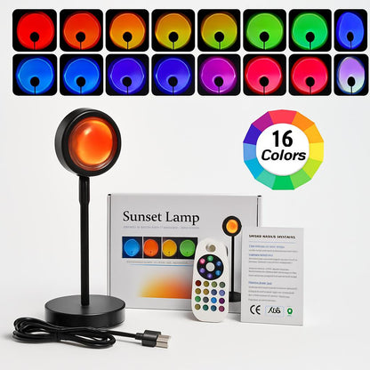 Sunset Projection Lamp with Multicolor LED Lighting