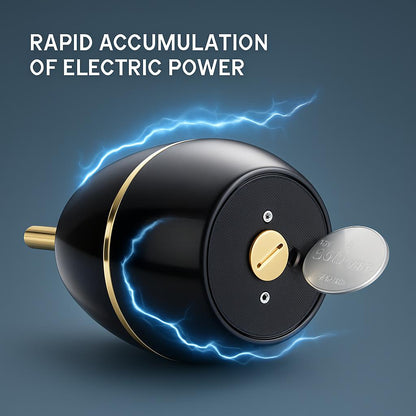 Eco-Friendly Black and Gold Electric Hybrid Lighter