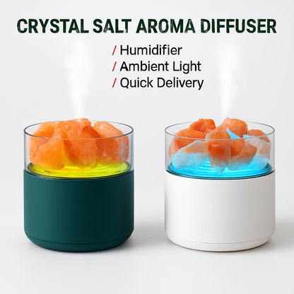 Crystal Salt Aroma Diffuser Humidifier with Ambient Light