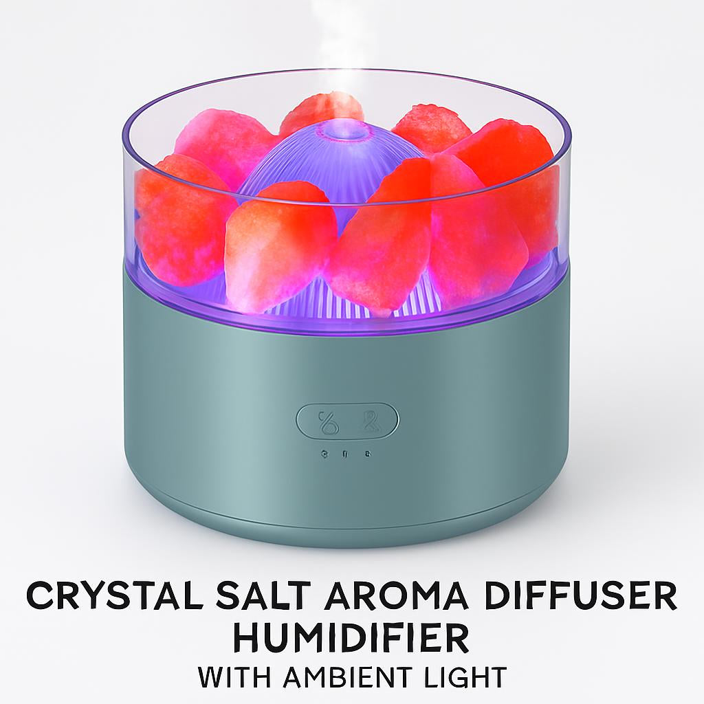 Crystal Salt Aroma Diffuser Humidifier with Ambient Light