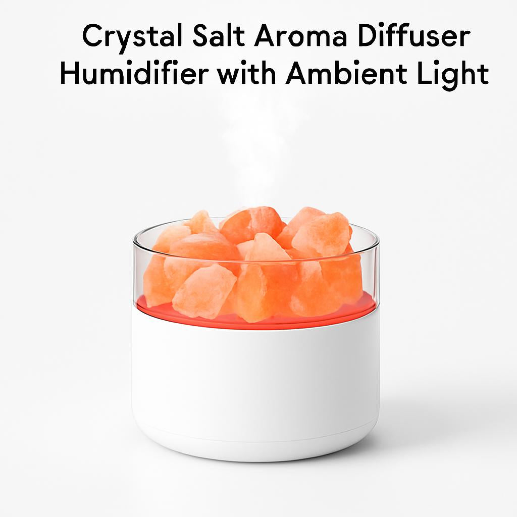Crystal Salt Aroma Diffuser Humidifier with Ambient Light
