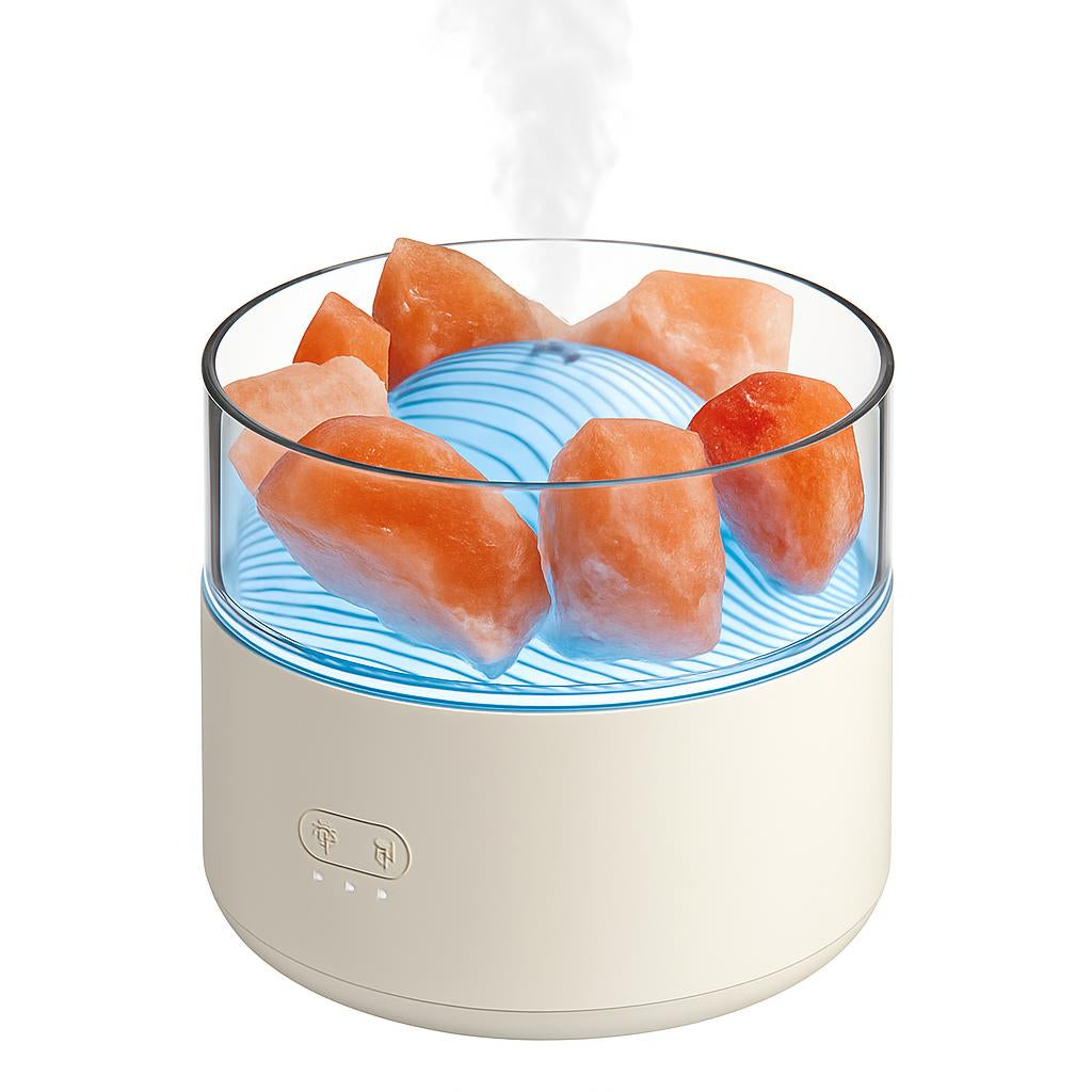Crystal Salt Aroma Diffuser Humidifier with Ambient Light