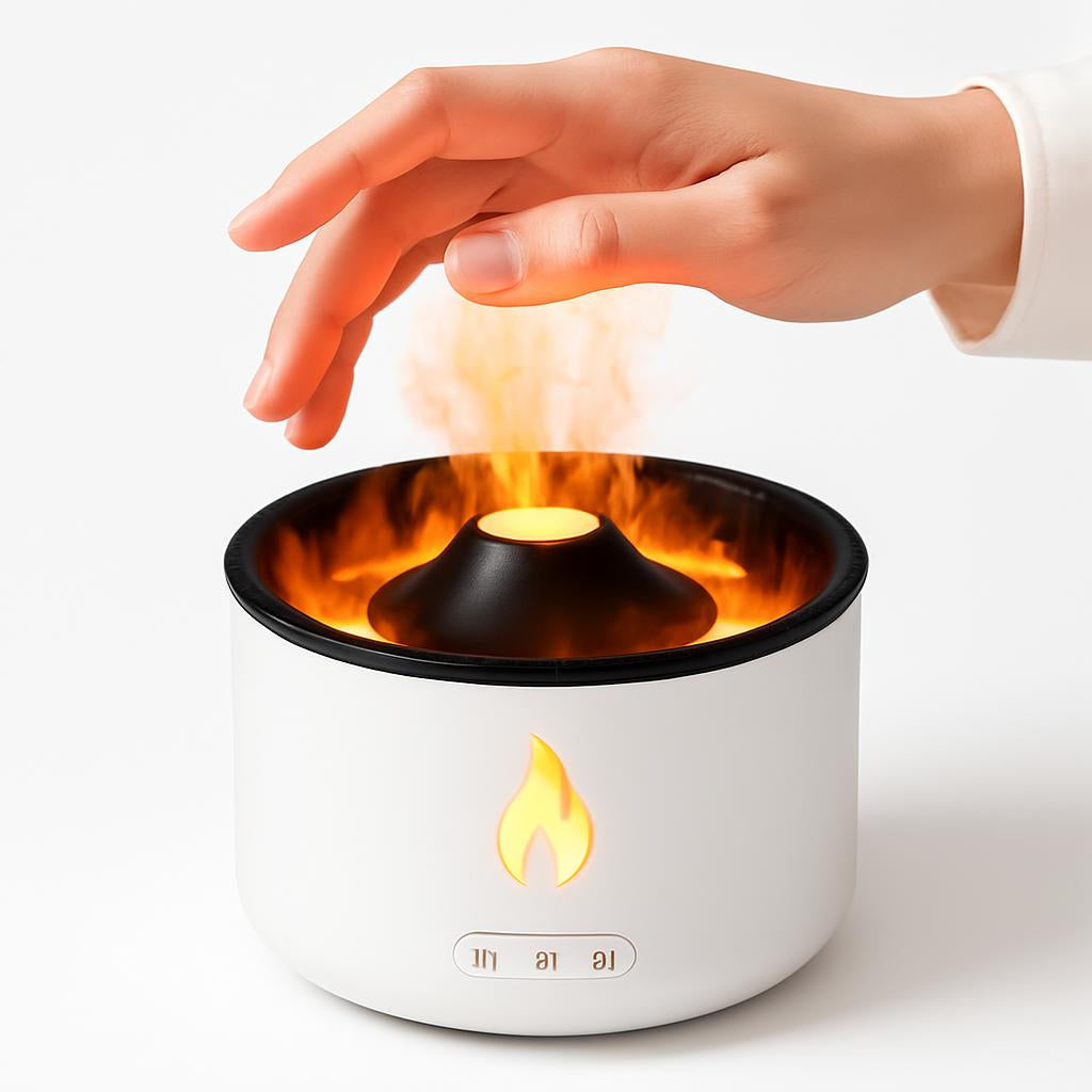 Eco-Friendly Aroma Diffuser in White with Black Top