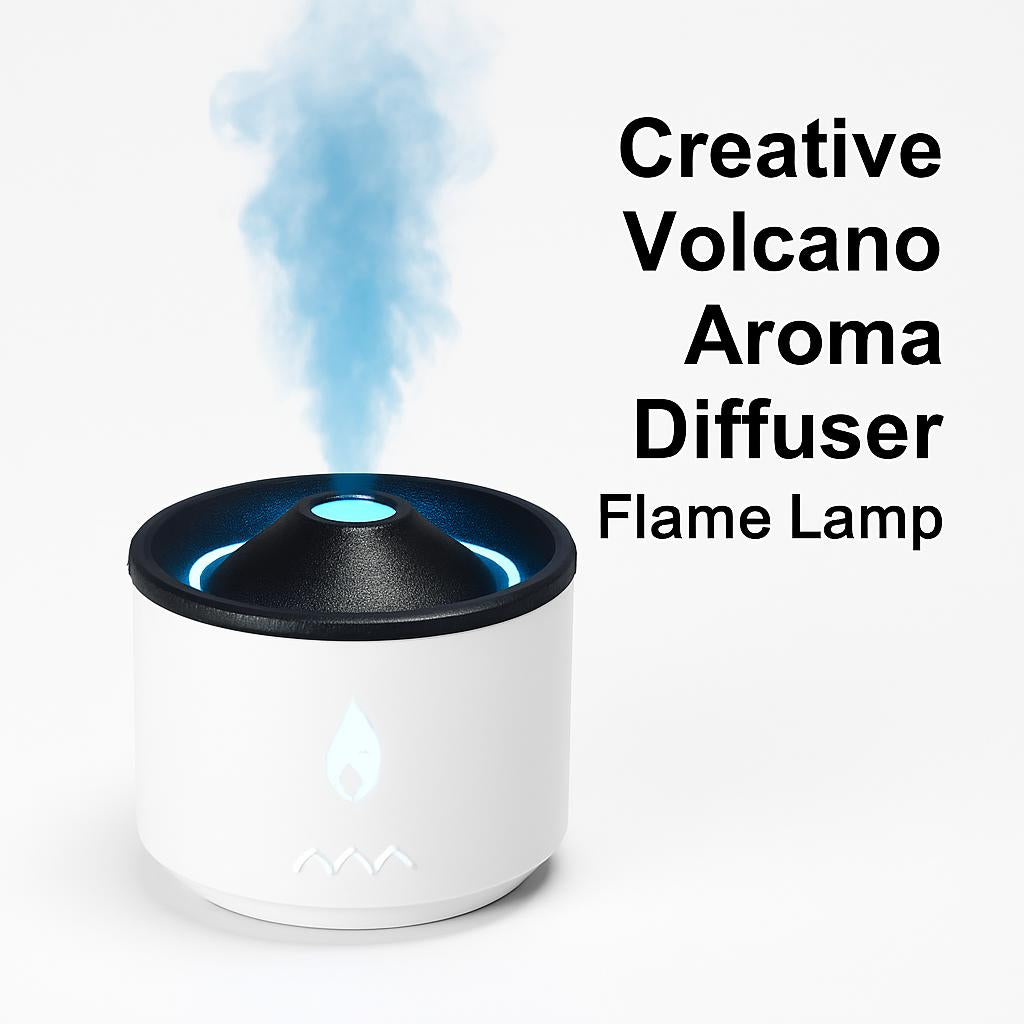 Creative Volcano Aroma Diffuser Flame Lamp