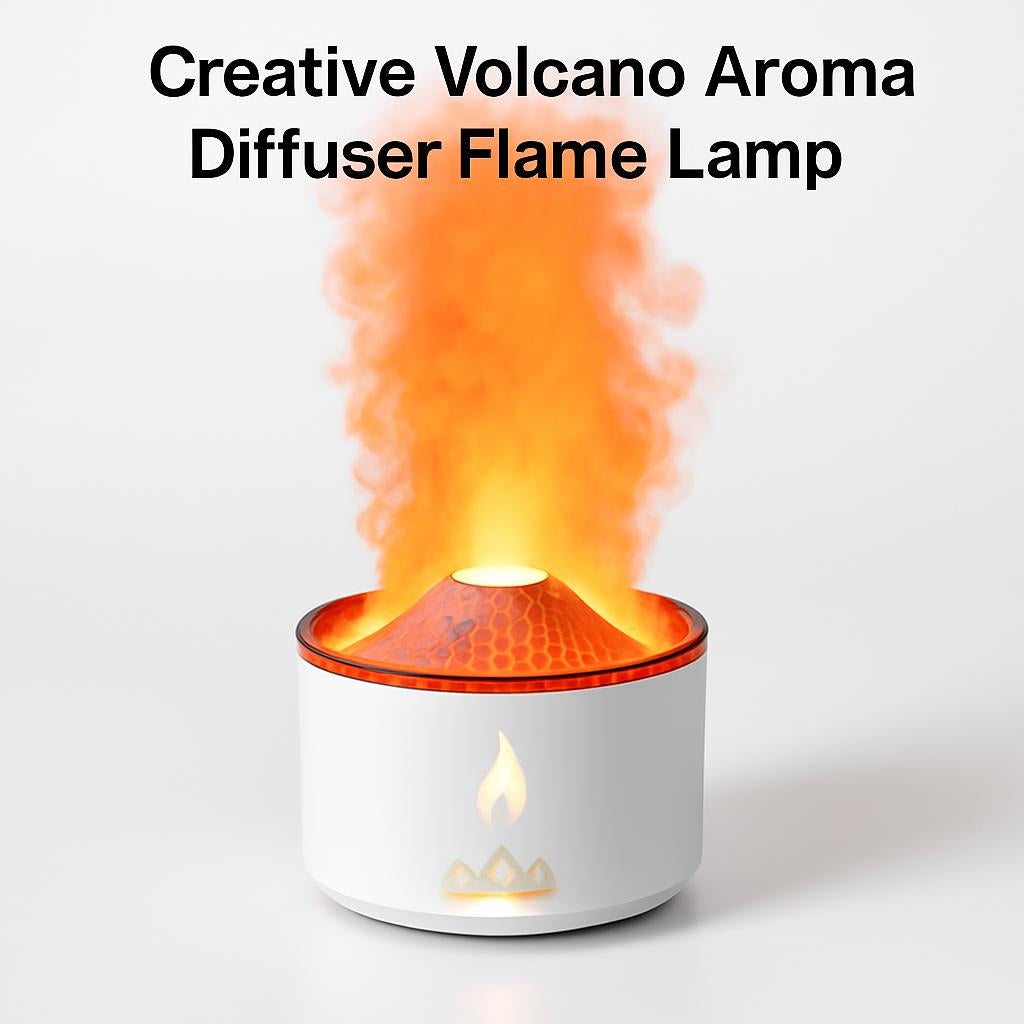 Creative Volcano Aroma Diffuser Flame Lamp