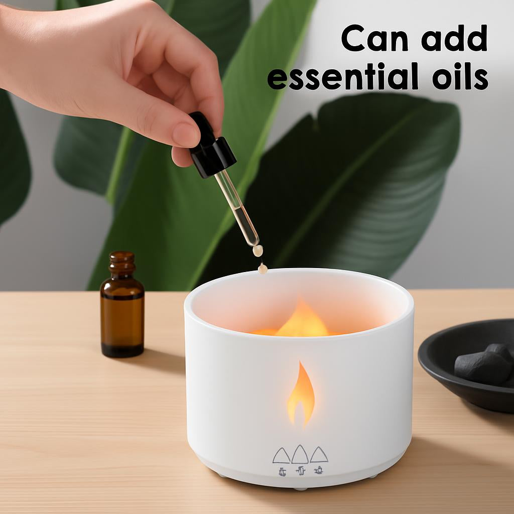 Creative Volcano Aroma Diffuser Flame Lamp