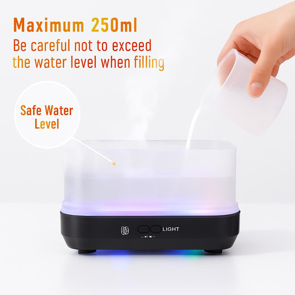 Colorful Snowflake Aromatherapy Humidifier with LED Lights