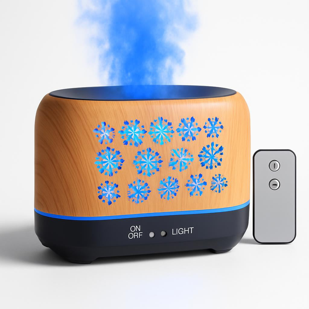 Colorful Snowflake Aromatherapy Humidifier with LED Lights