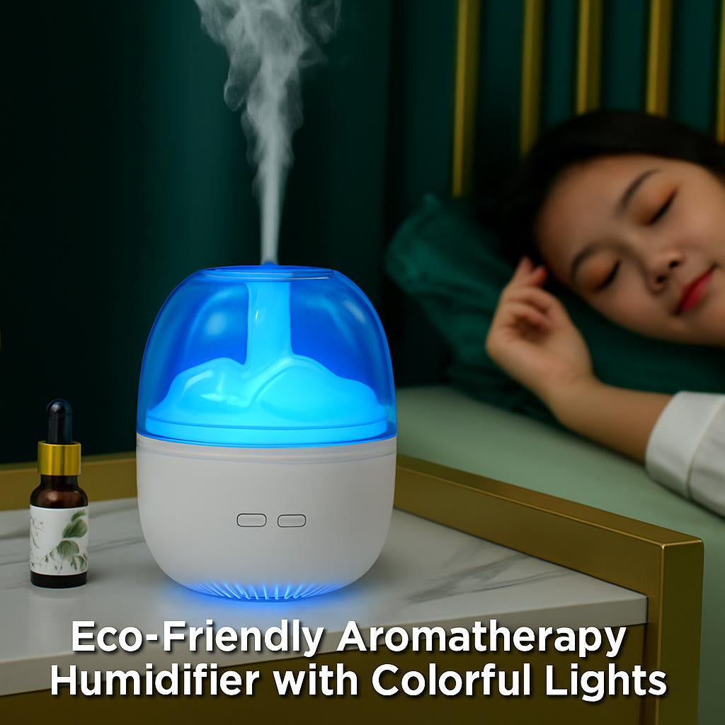 Eco-Friendly Aromatherapy Humidifier with Colorful Lights