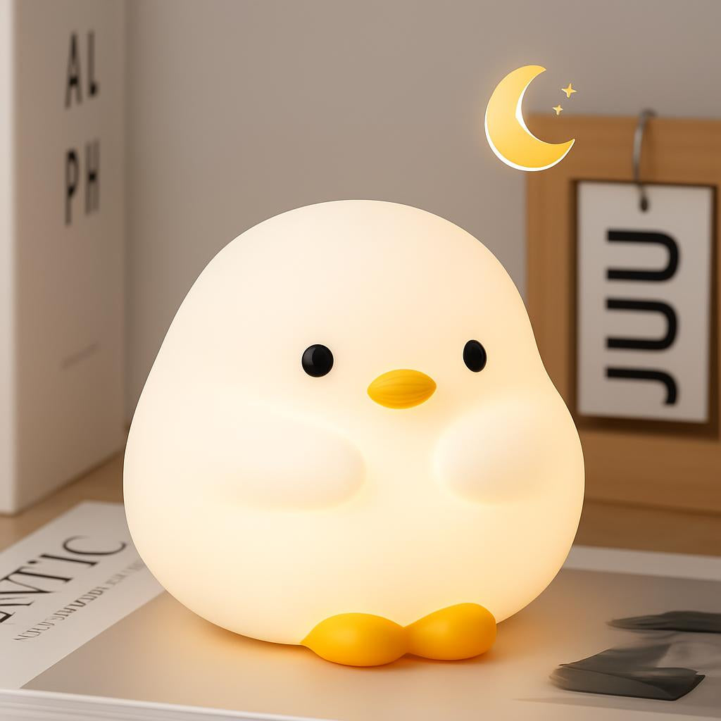 Eco-Friendly Duck Night Light - Soft Silicone LED for Kids