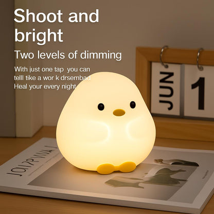 Eco-Friendly Duck Night Light - Soft Silicone LED for Kids