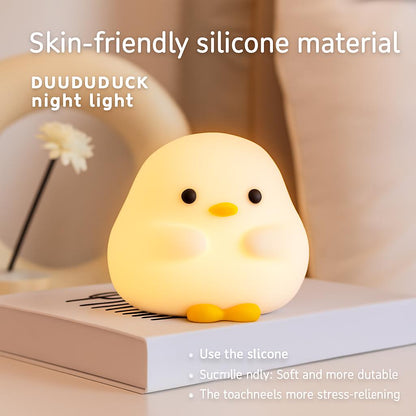 Eco-Friendly Duck Night Light - Soft Silicone LED for Kids