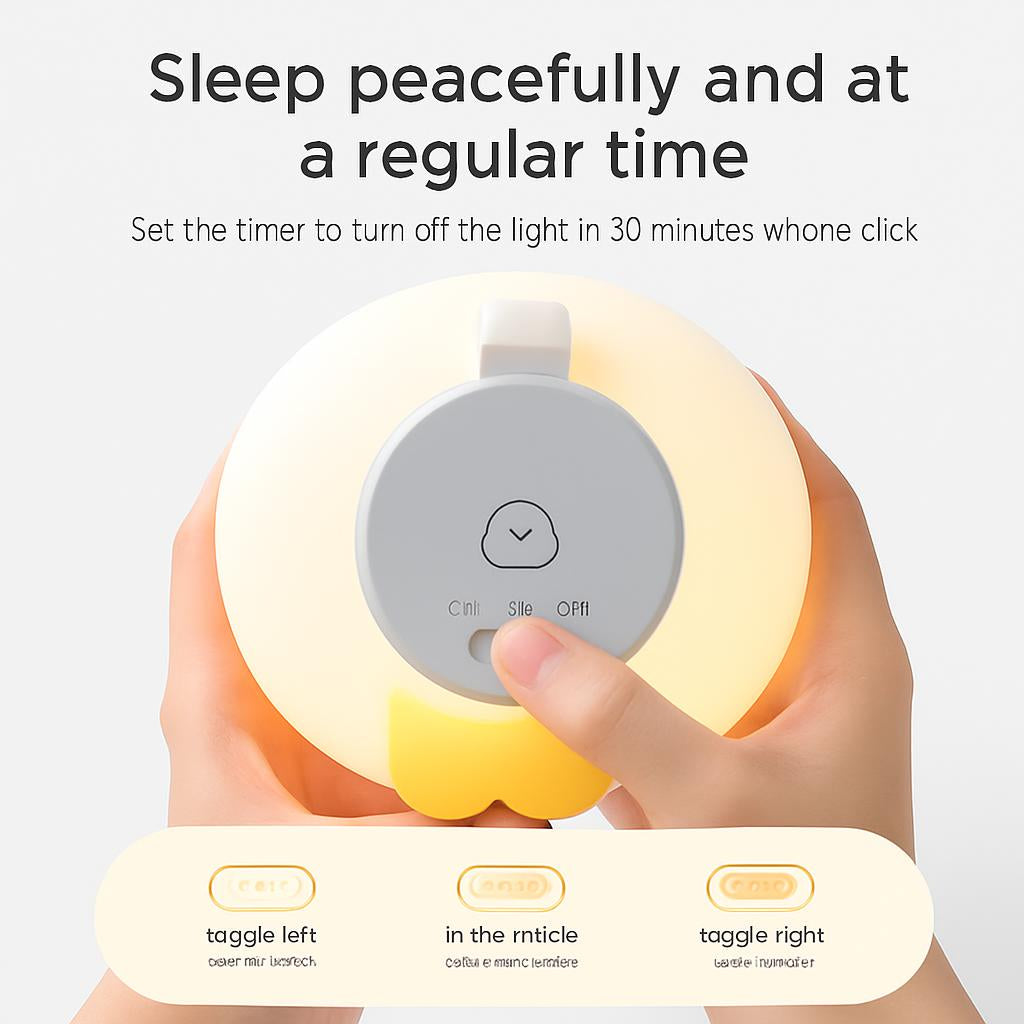Eco-Friendly Duck Night Light - Soft Silicone LED for Kids
