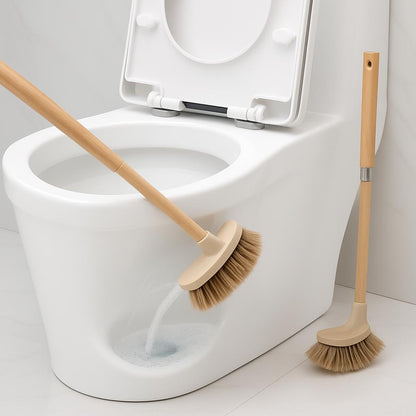 Eco-Friendly Wooden Toilet Brush with Natural Bristles
