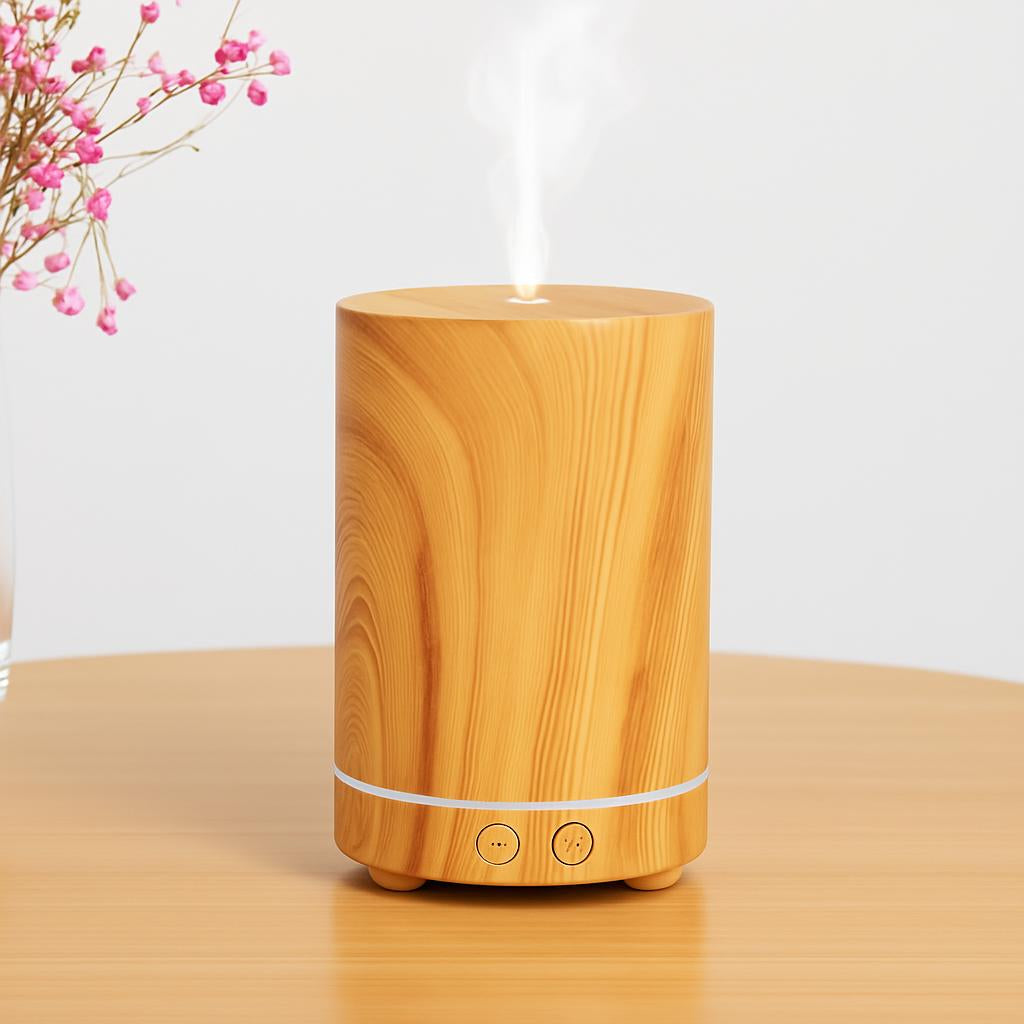 Eco-Friendly Wood Grain Essential Oil Diffuser for Aromatherapy & Humidifying