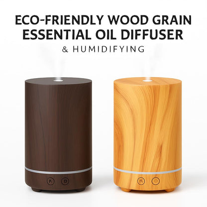 Eco-Friendly Wood Grain Essential Oil Diffuser for Aromatherapy & Humidifying