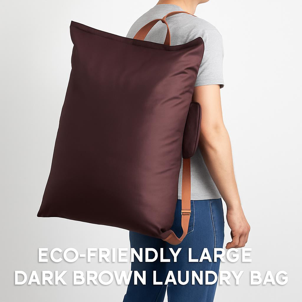 Eco-Friendly Large Dark Brown Laundry Bag