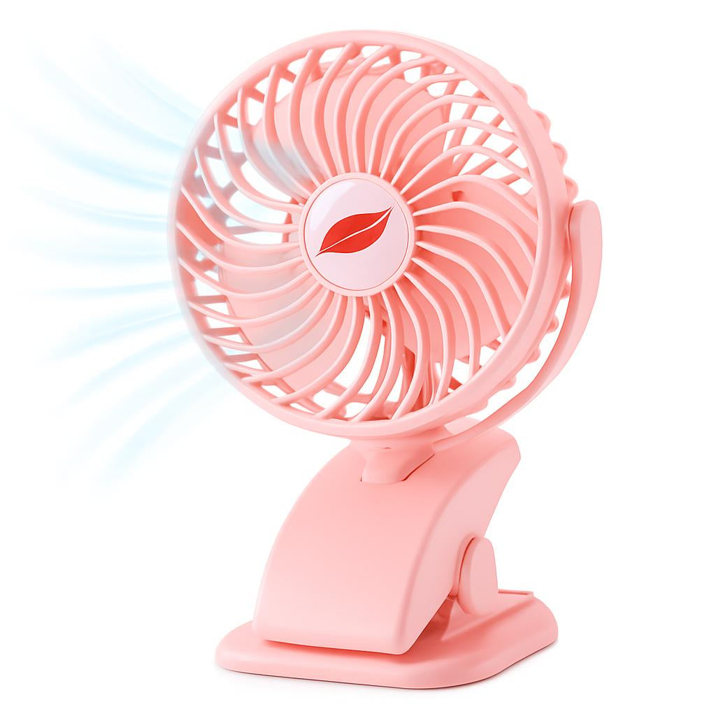 Eco-Friendly Rechargeable Clip-On Fan for Strollers & Desks