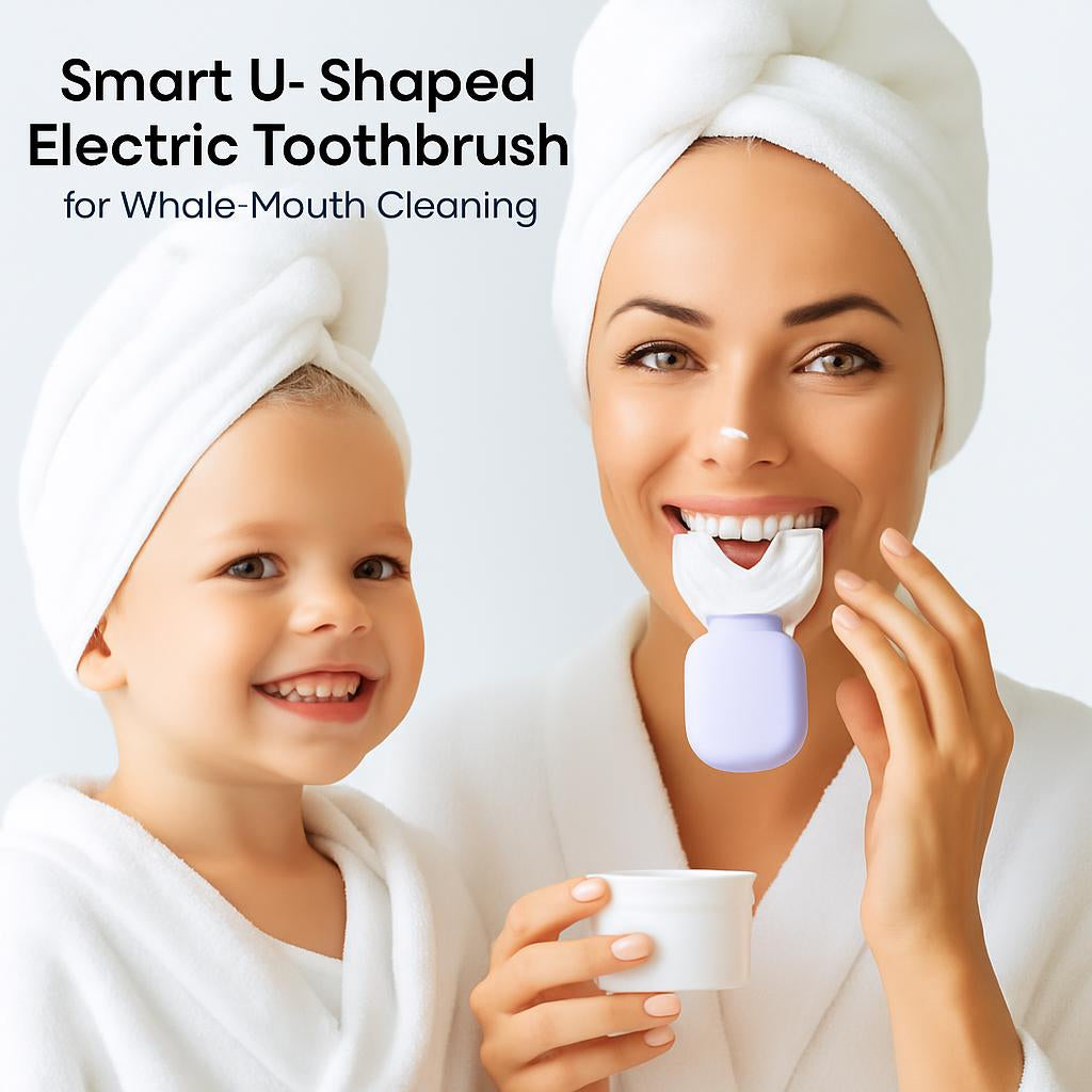 Smart USB Rechargeable U-Shaped Electric Toothbrush