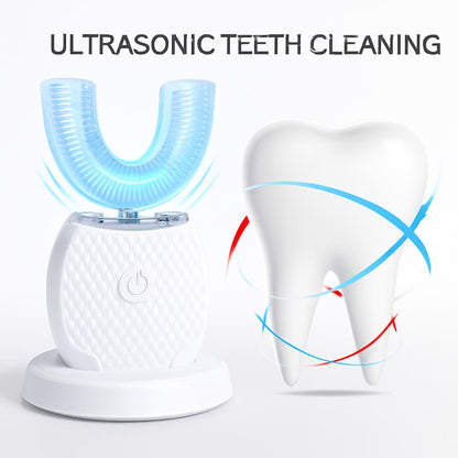 Smart USB Rechargeable U-Shaped Electric Toothbrush for Whole-Mouth Cleaning